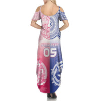 Custom Northern Mariana Islands And Japan Together Family Matching Summer Maxi Dress and Hawaiian Shirt