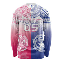 Custom Northern Mariana Islands And Japan Together Long Sleeve Shirt