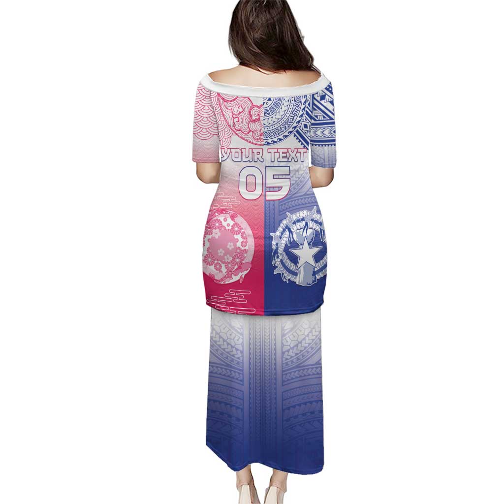 Custom Northern Mariana Islands And Japan Together Puletasi