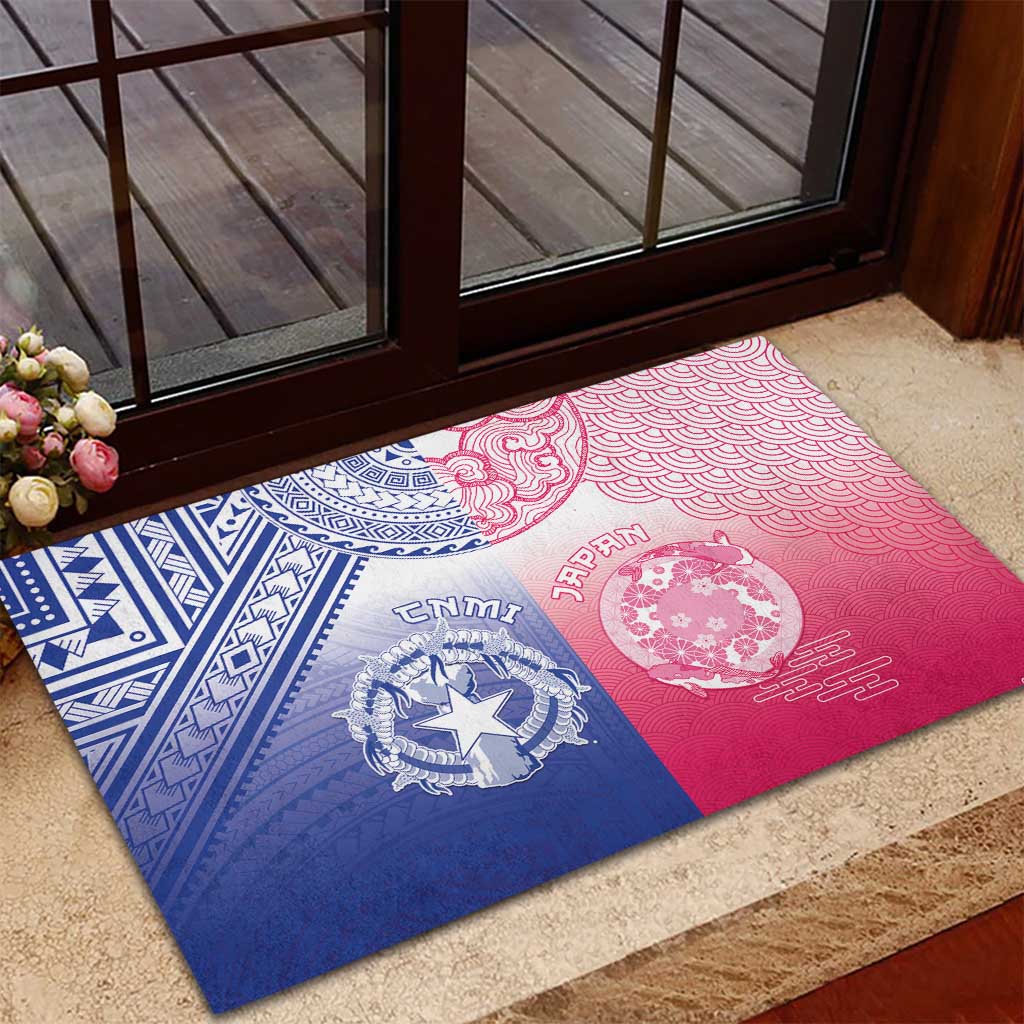 Northern Mariana Islands And Japan Together Rubber Doormat