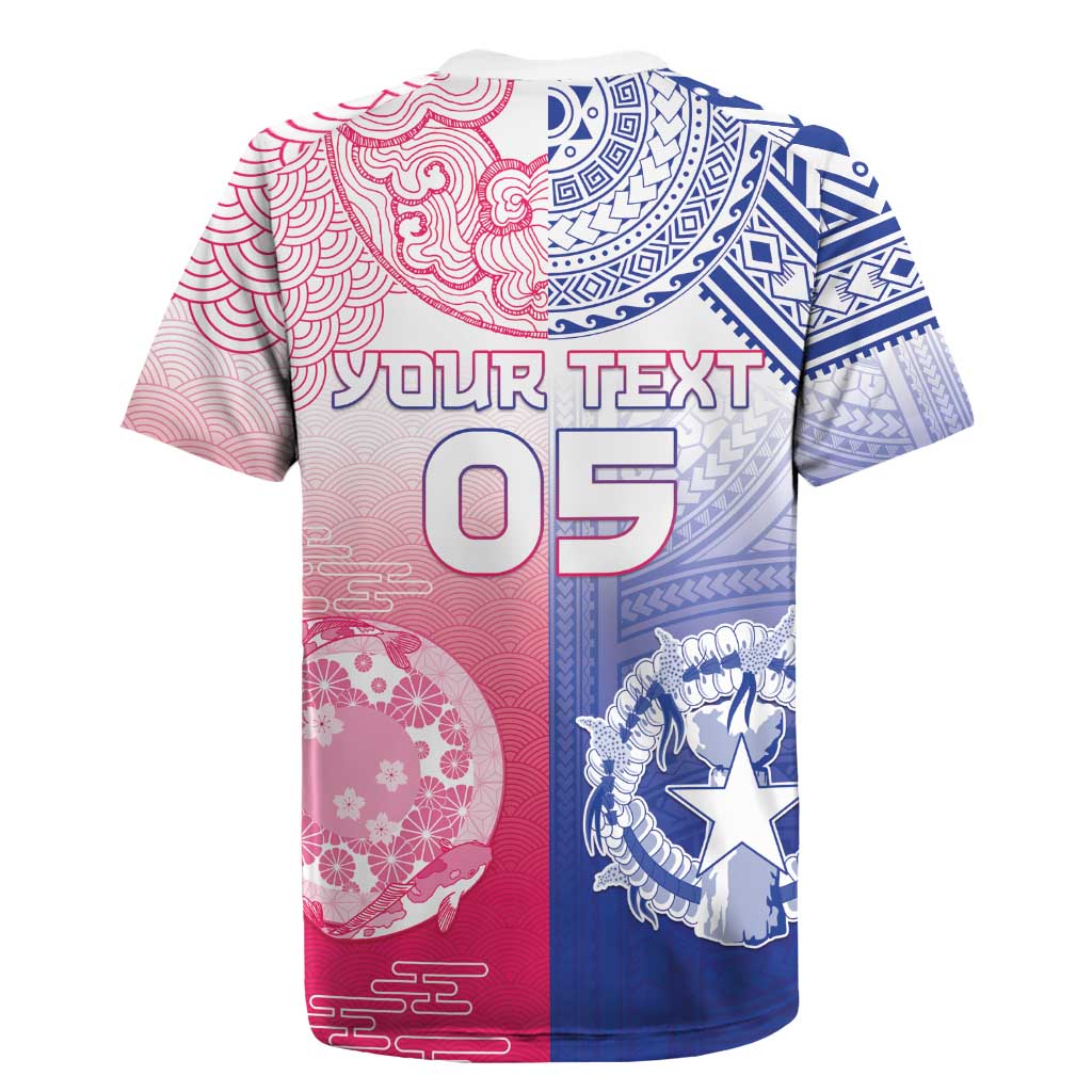 Custom Northern Mariana Islands And Japan Together Rugby Jersey
