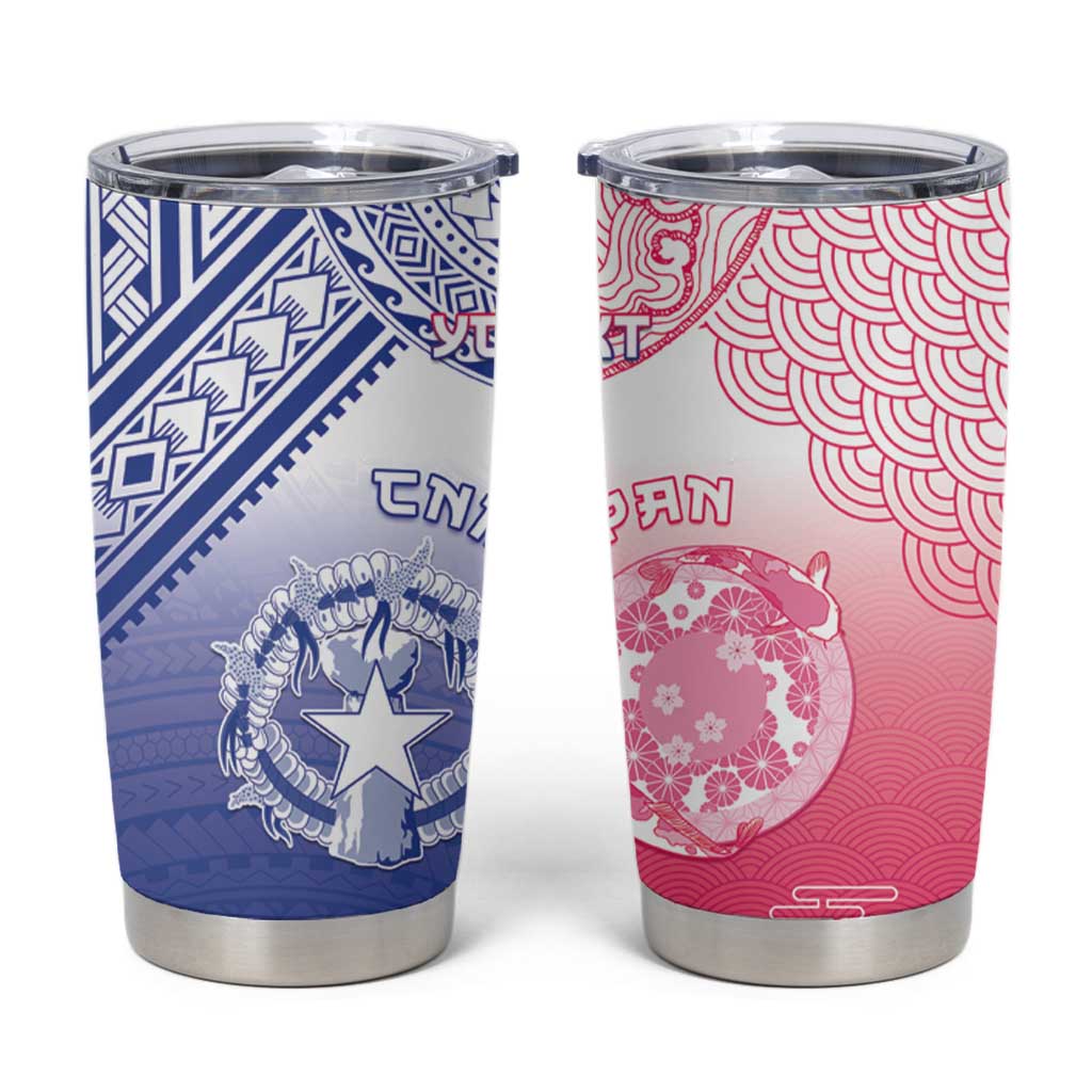 Custom Northern Mariana Islands And Japan Together Tumbler Cup