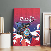 Guam Blue Marlin Fishing Canvas Wall Art Polynesian Style LT05 - Polynesian Pride