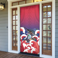 Guam Blue Marlin Fishing Door Cover Polynesian Style