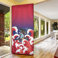 Guam Blue Marlin Fishing Door Cover Polynesian Style