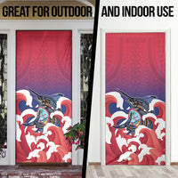 Guam Blue Marlin Fishing Door Cover Polynesian Style