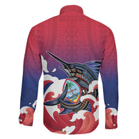 Guam Blue Marlin Fishing Family Matching Mermaid Dress and Hawaiian Shirt Polynesian Style LT05 - Polynesian Pride