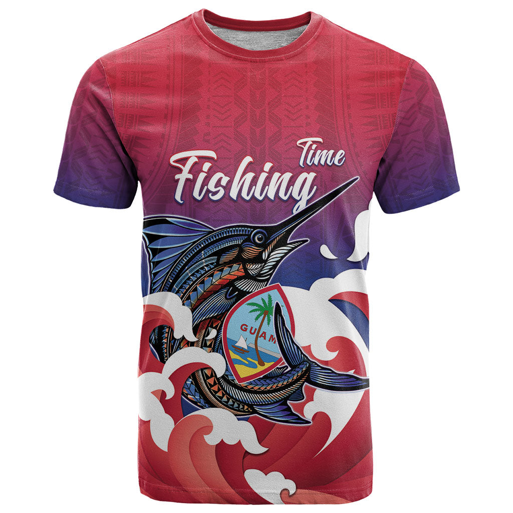 Guam Blue Marlin Fishing T Shirt Polynesian Style