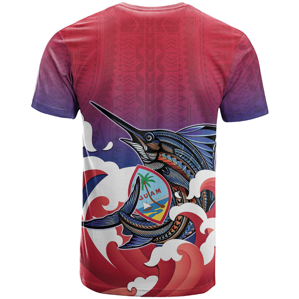 Guam Blue Marlin Fishing T Shirt Polynesian Style