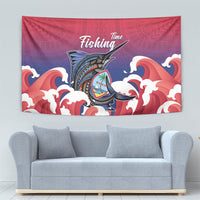 Guam Blue Marlin Fishing Tapestry Polynesian Style
