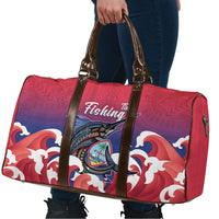 Guam Blue Marlin Fishing Travel Bag Polynesian Style