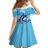 Hawaii Blue Marlin Fishing Family Matching Puletasi and Hawaiian Shirt
