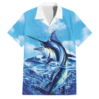 Hawaii Blue Marlin Fishing Family Matching Puletasi and Hawaiian Shirt