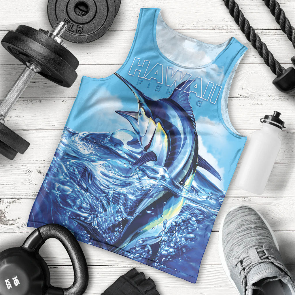 Hawaii Blue Marlin Fishing Men Tank Top