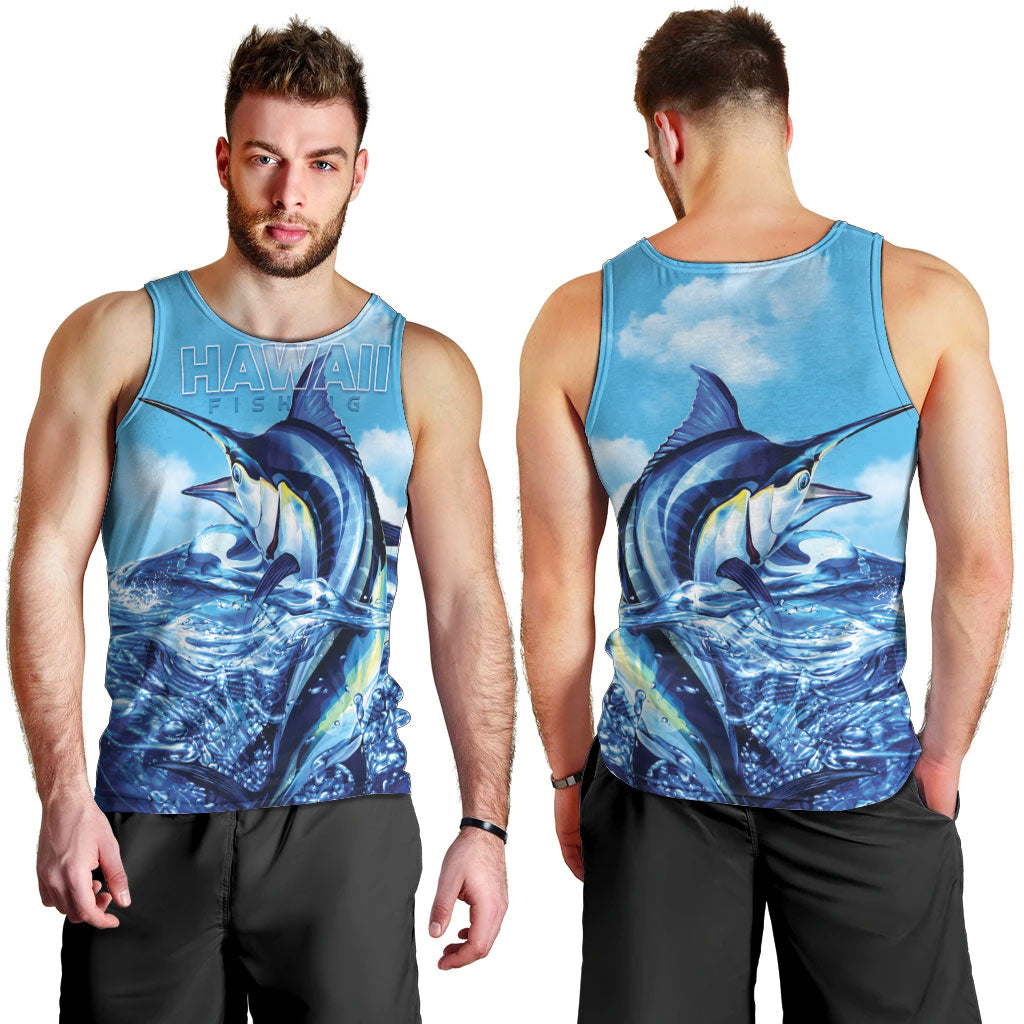 Hawaii Blue Marlin Fishing Men Tank Top