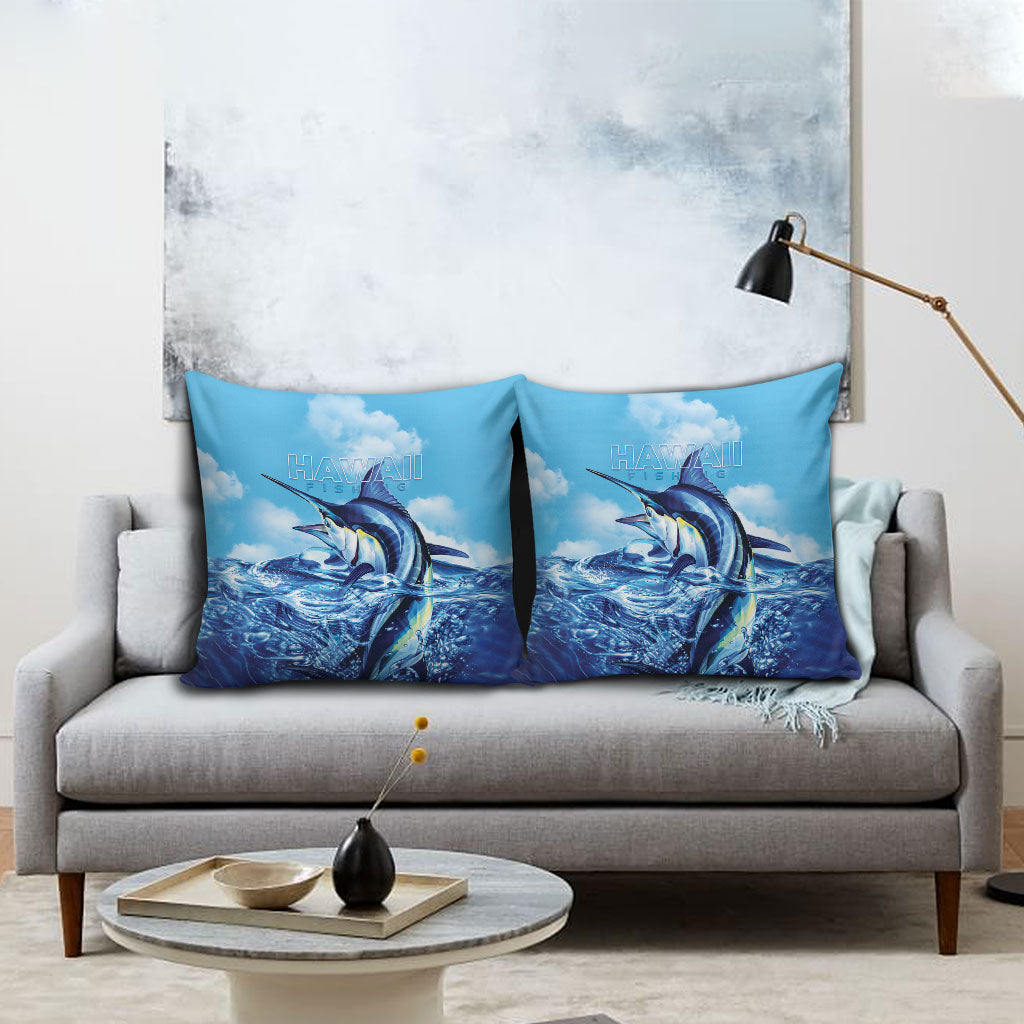 Hawaii Blue Marlin Fishing Pillow Cover LT05 - Polynesian Pride