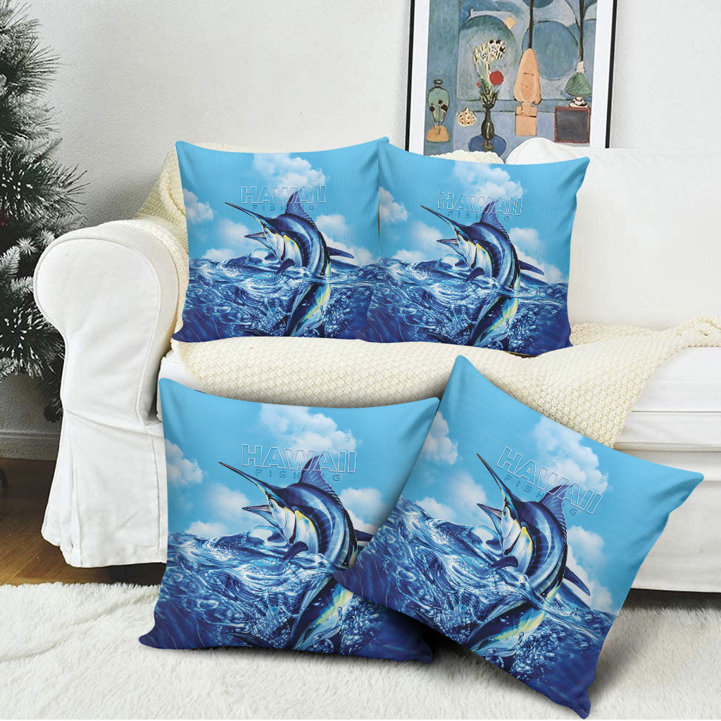Hawaii Blue Marlin Fishing Pillow Cover LT05 - Polynesian Pride