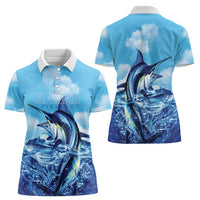 Hawaii Blue Marlin Fishing Women Polo Shirt