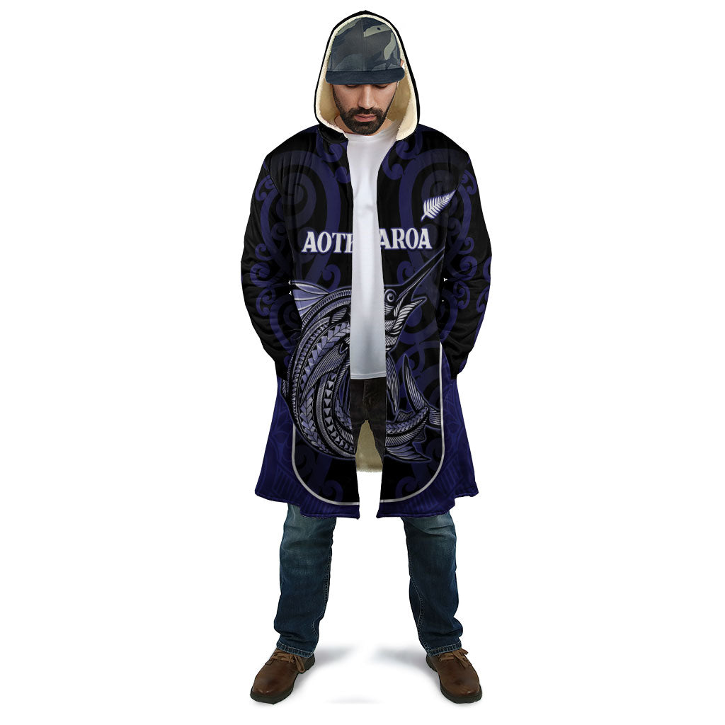 Personalised New Zealand Aotearoa Cloak Blue Marlin Fishing Maori Pattern LT05 - Polynesian Pride