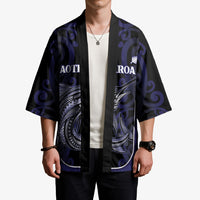 Personalised New Zealand Aotearoa Kimono Blue Marlin Fishing Maori Pattern LT05 - Polynesian Pride
