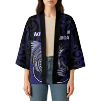 Personalised New Zealand Aotearoa Kimono Blue Marlin Fishing Maori Pattern LT05 - Polynesian Pride