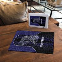 New Zealand Aotearoa Puzzle Blue Marlin Fishing Maori Pattern