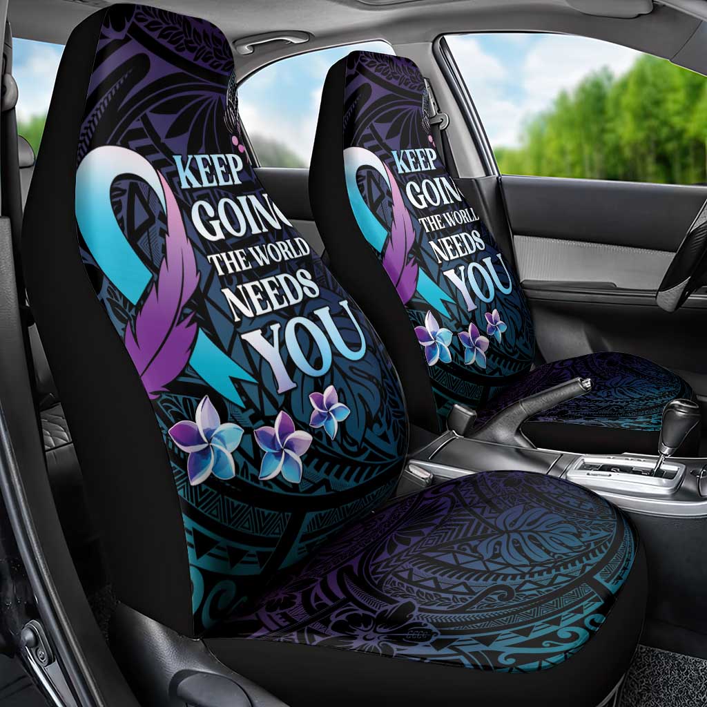 Polynesia Suicide Prevention Awareness Car Seat Cover Keep Going The World Needs You