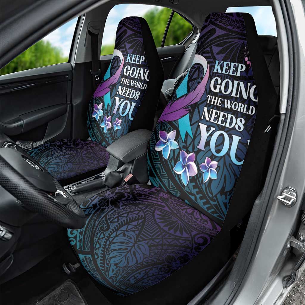 Polynesia Suicide Prevention Awareness Car Seat Cover Keep Going The World Needs You