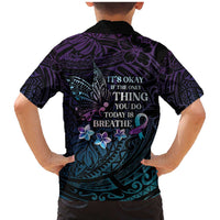Polynesia Suicide Prevention Awareness Family Matching Mermaid Dress and Hawaiian Shirt Keep Going The World Needs You