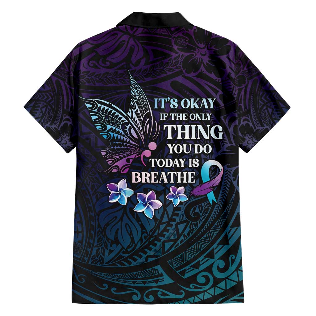 Polynesia Suicide Prevention Awareness Family Matching Tank Maxi Dress and Hawaiian Shirt Keep Going The World Needs You