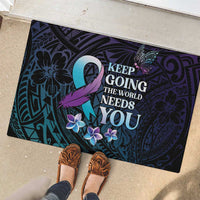 Polynesia Suicide Prevention Awareness Rubber Doormat Keep Going The World Needs You