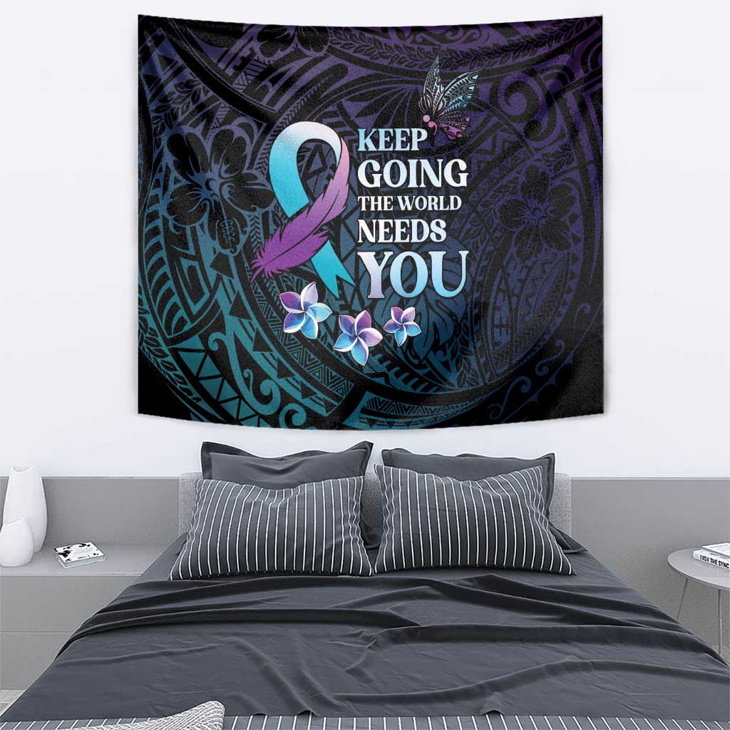 Polynesia Suicide Prevention Awareness Tapestry Keep Going The World Needs You
