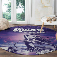 Aloha Hawaii Kauai Island Round Carpet Hula Till You Drop