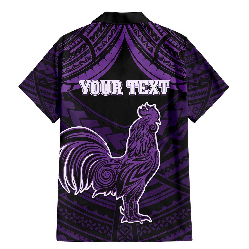 Personalised Hawaii Kauai Island Family Matching Mermaid Dress and Hawaiian Shirt Rooster Tribal Tattoo Simple Style