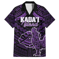 Personalised Hawaii Kauai Island Family Matching Off Shoulder Short Dress and Hawaiian Shirt Rooster Tribal Tattoo Simple Style