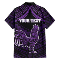 Personalised Hawaii Kauai Island Family Matching Tank Maxi Dress and Hawaiian Shirt Rooster Tribal Tattoo Simple Style LT05 - Polynesian Pride