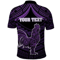 Personalised Hawaii Kauai Island Polo Shirt Rooster Tribal Tattoo Simple Style