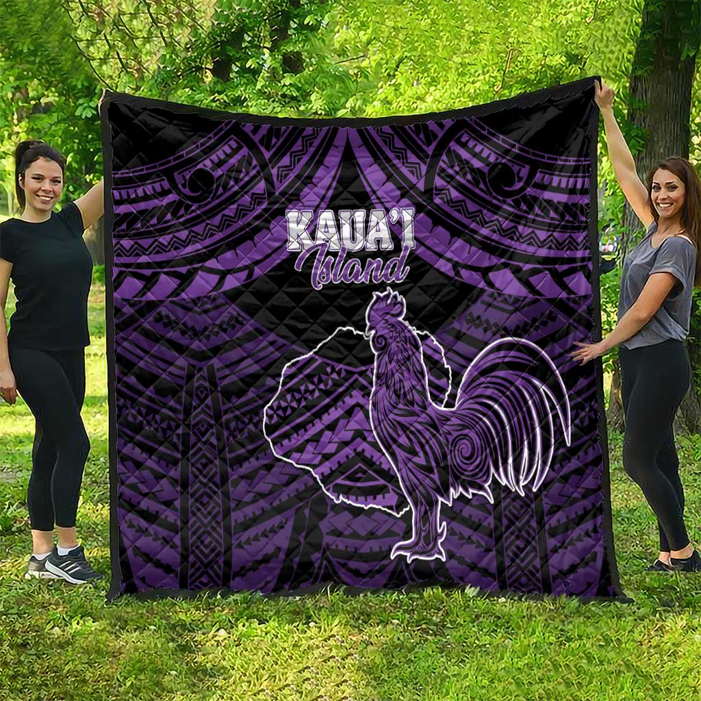 Hawaii Kauai Island Quilt Rooster Tribal Tattoo Simple Style