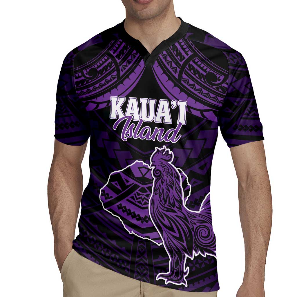 Personalised Hawaii Kauai Island Rugby Jersey Rooster Tribal Tattoo Simple Style