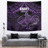 Hawaii Kauai Island Tapestry Rooster Tribal Tattoo Simple Style