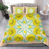 Cook Islands Tivaevae Quilt Bedding Set Peach - Polynesian Pride