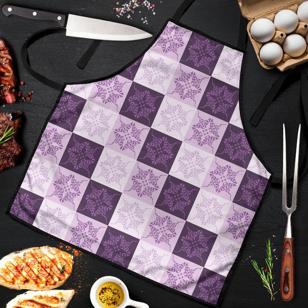 Lavender Manta Ray Hawaiian Quilt Motif Apron