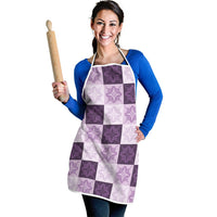 Lavender Manta Ray Hawaiian Quilt Motif Apron