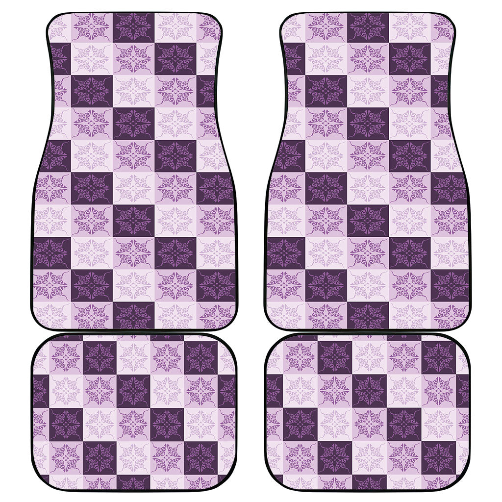 Lavender Manta Ray Hawaiian Quilt Motif Car Mats
