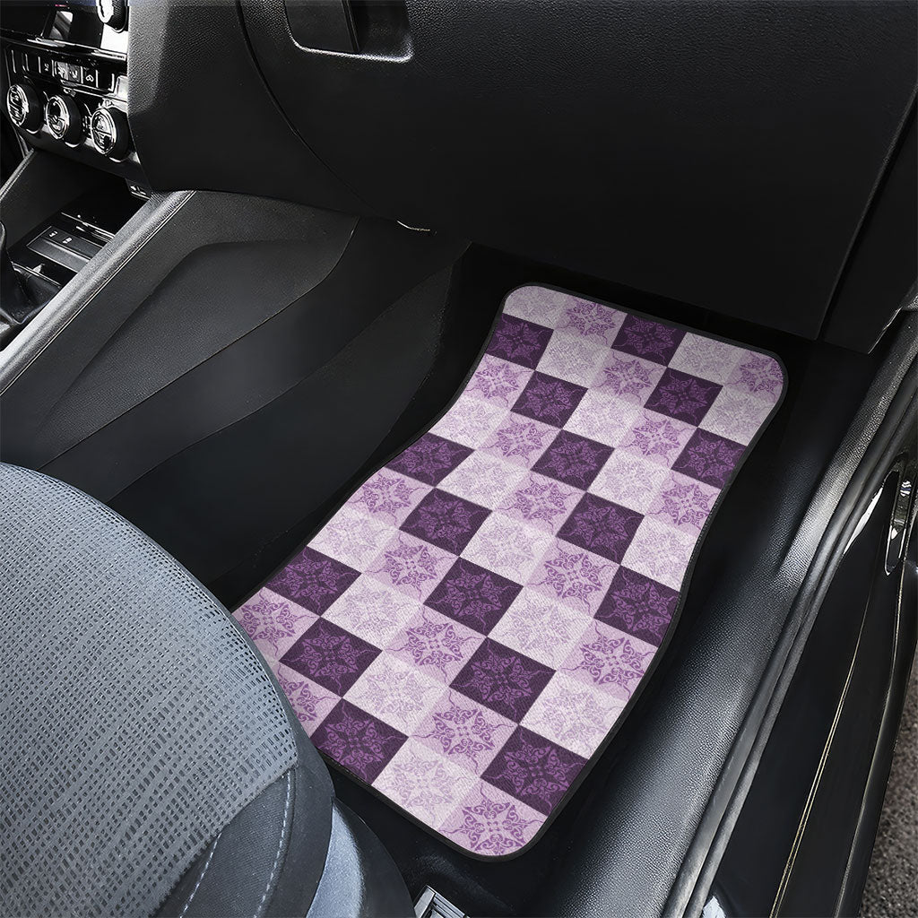 Lavender Manta Ray Hawaiian Quilt Motif Car Mats