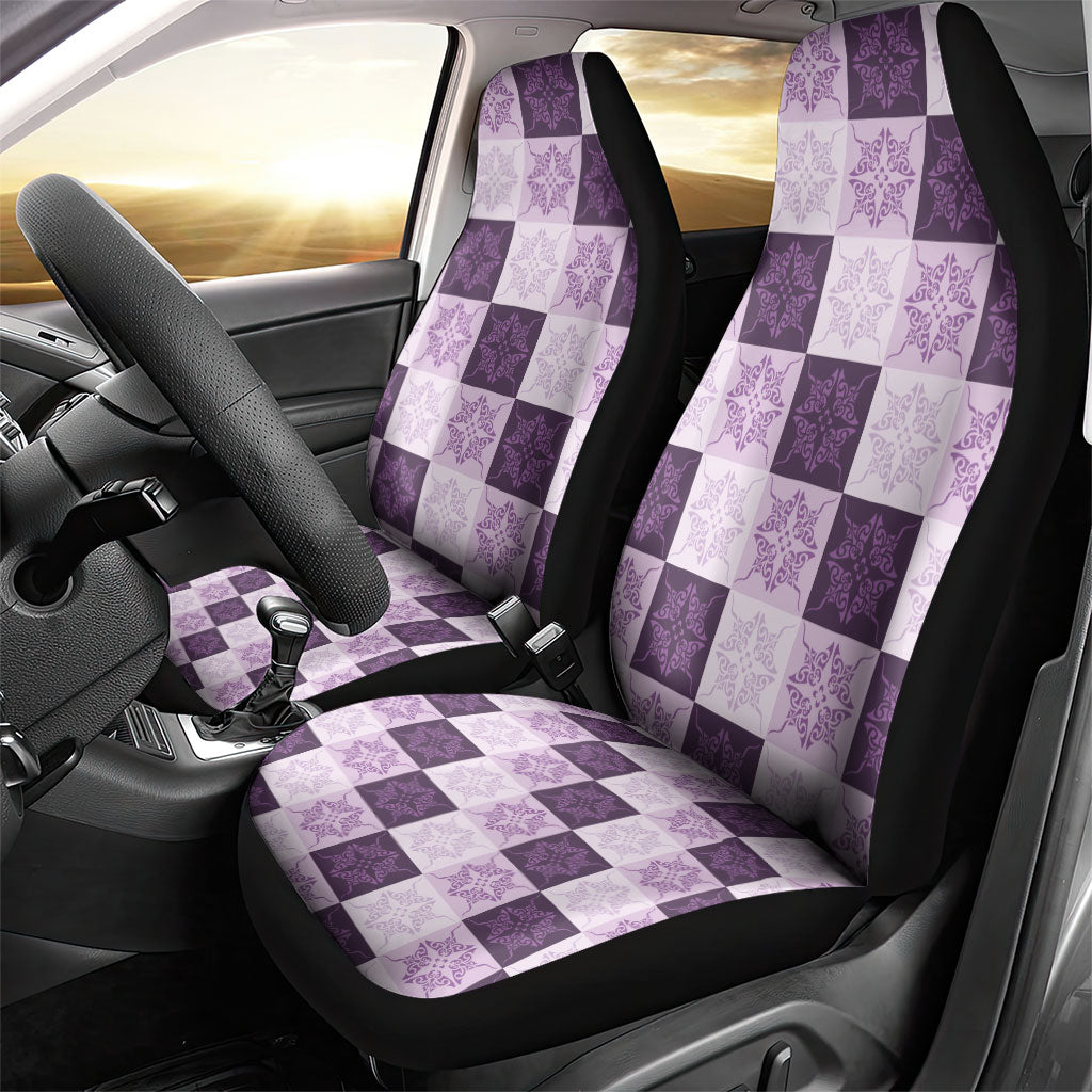 Lavender Manta Ray Hawaiian Quilt Motif Car Seat Cover