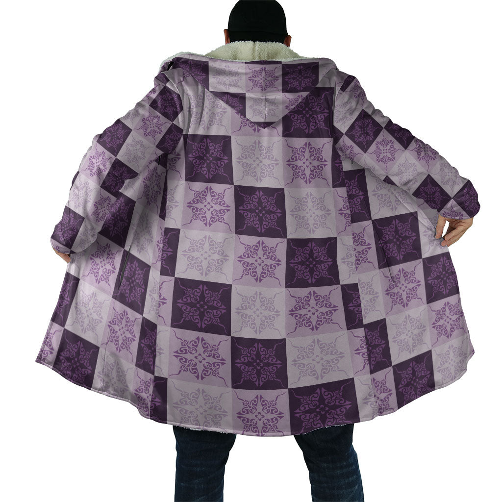 Lavender Manta Ray Hawaiian Quilt Motif Cloak