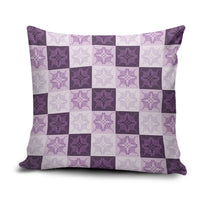 Lavender Manta Ray Hawaiian Quilt Motif Pillow Cover