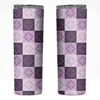 Lavender Manta Ray Hawaiian Quilt Motif Skinny Tumbler