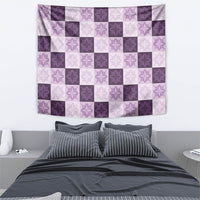Lavender Manta Ray Hawaiian Quilt Motif Tapestry
